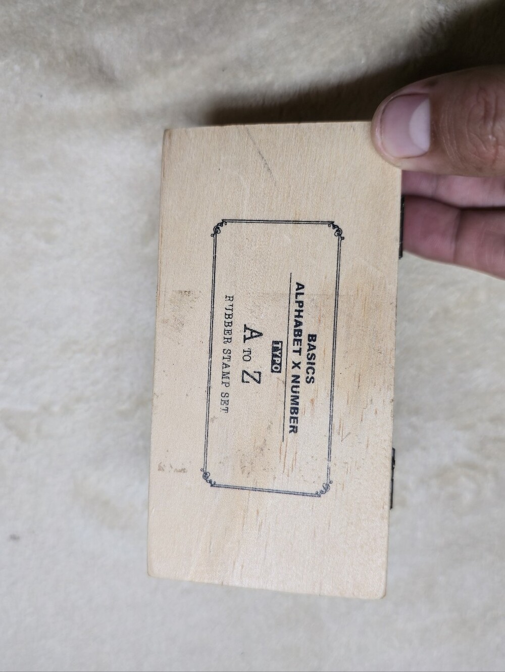 BASICS ALPHABET X NUMBER TYPO RUBBER STAMP SET